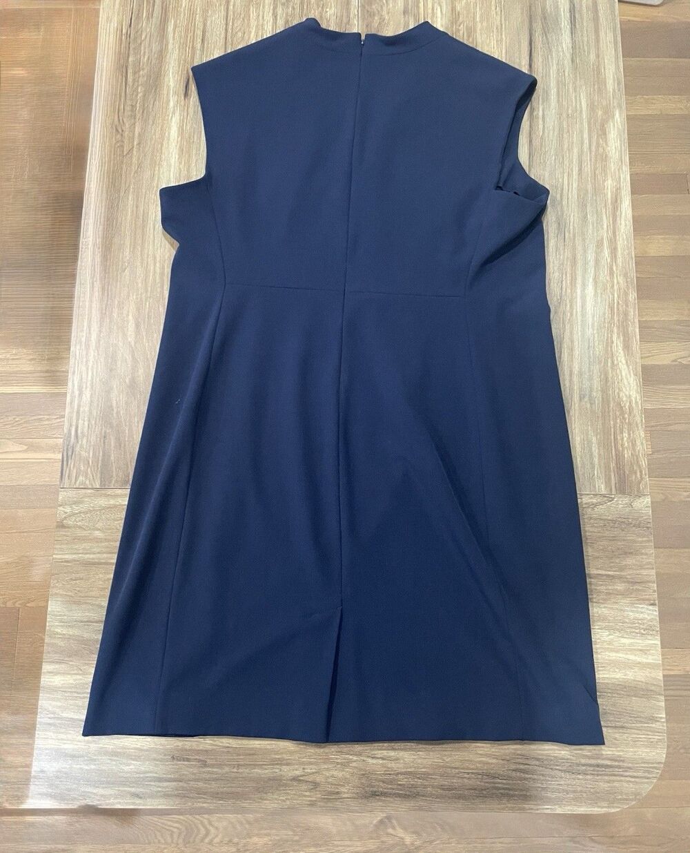 MM Lafleur Aditi WonderTex Dark Navy Blue Sheath Dress Careerwear Women Sz 2X - Picture 3 of 7